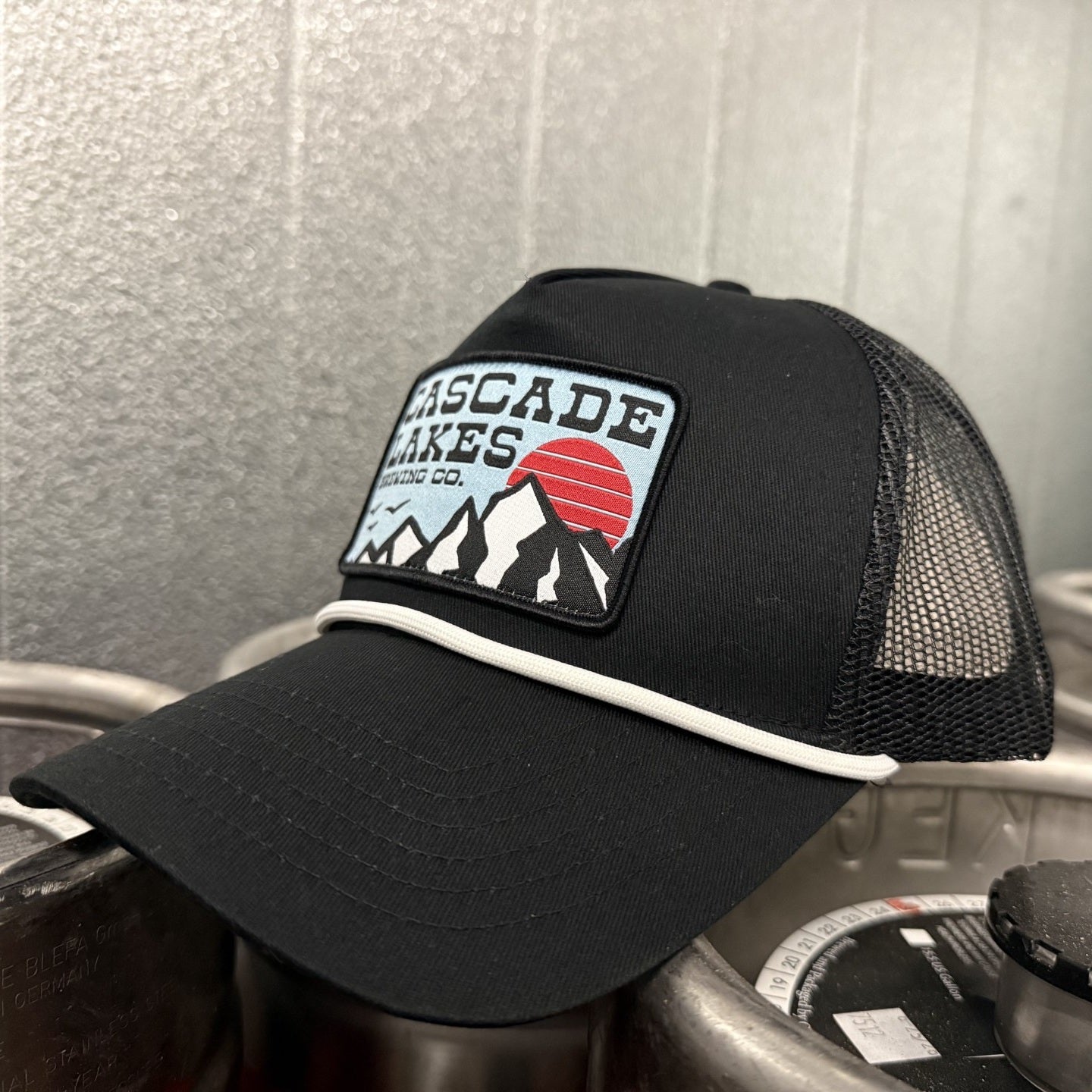 Black Patch Cap w/ Rope