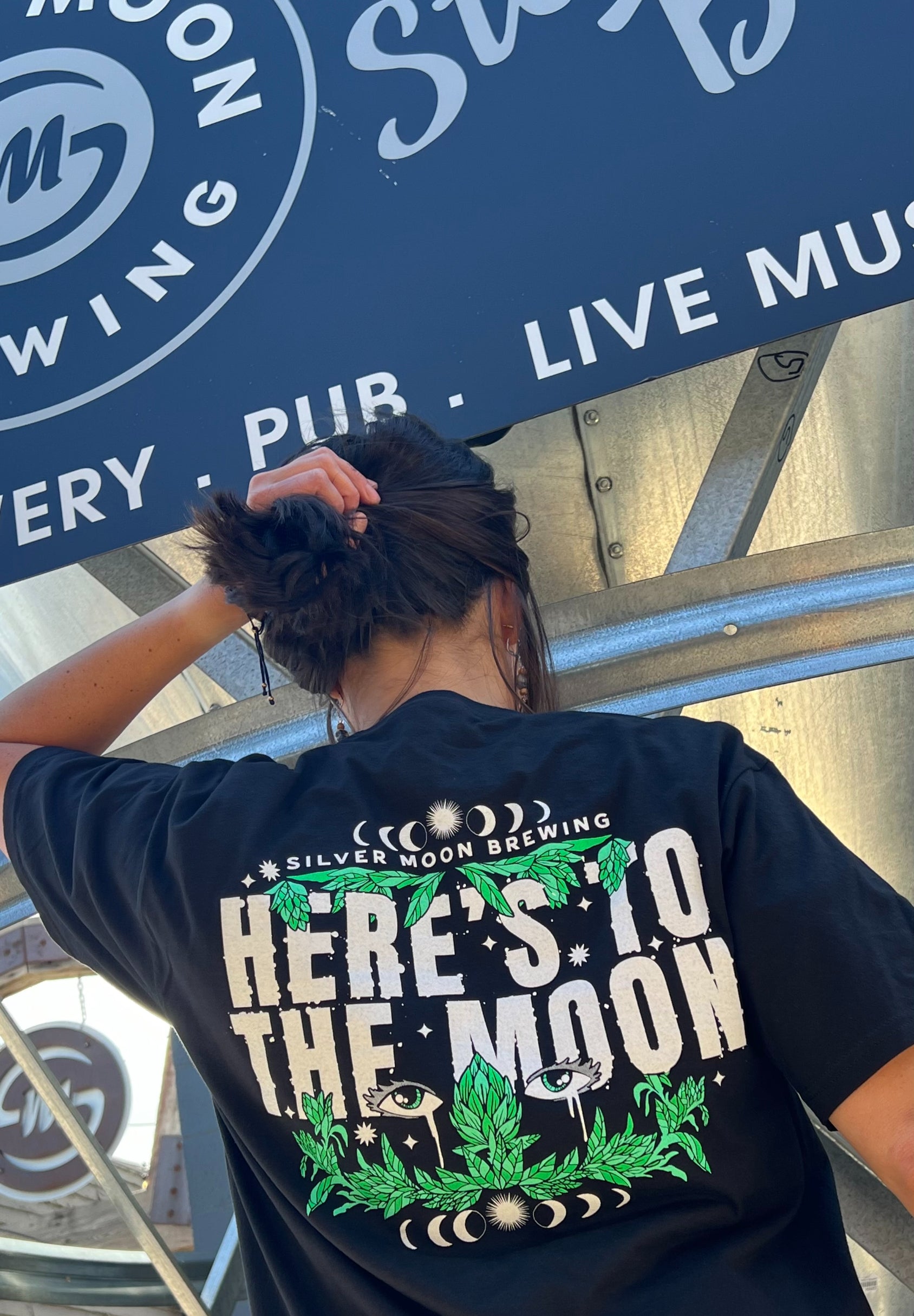 Here's to the Moon! T-shirt | Black