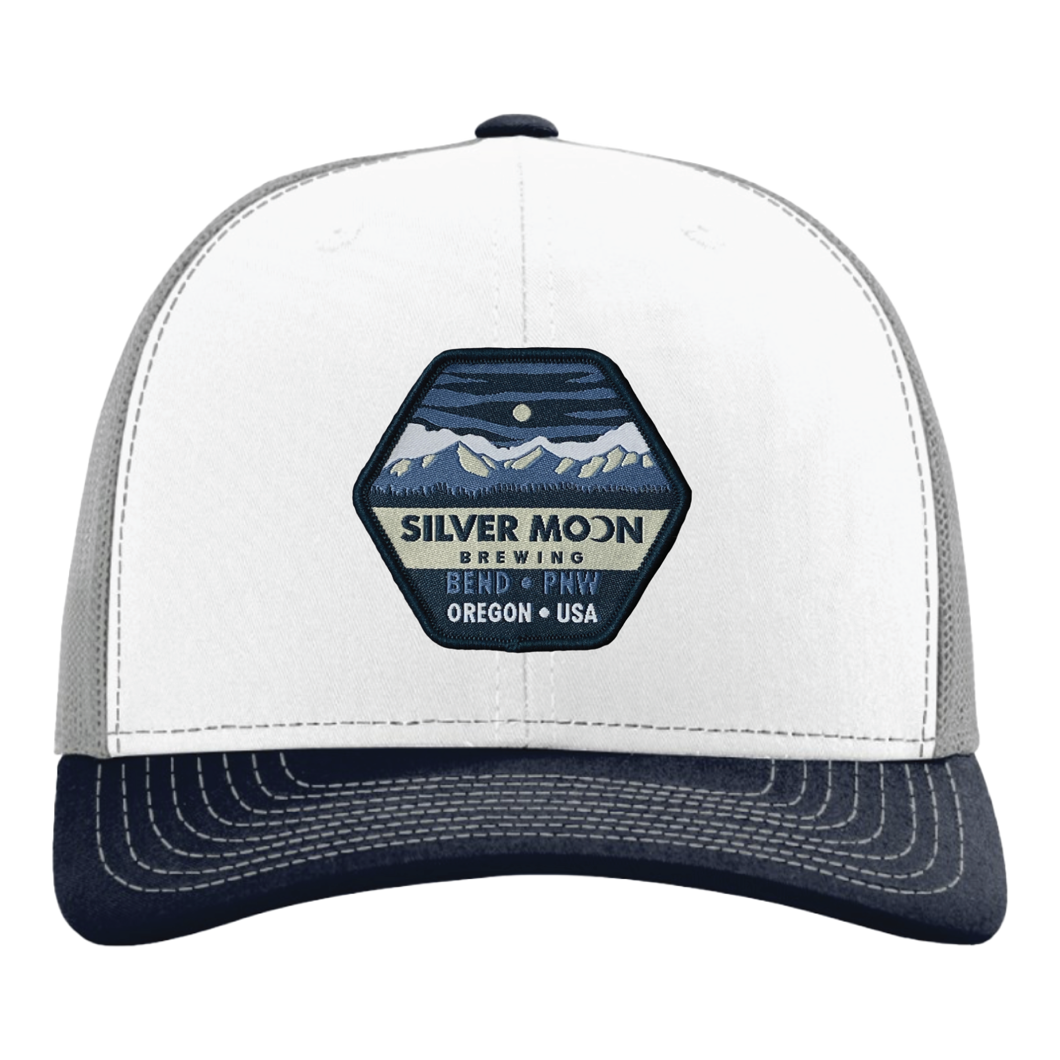 Hexagon Patch Cap | White/Aluminium/Navy