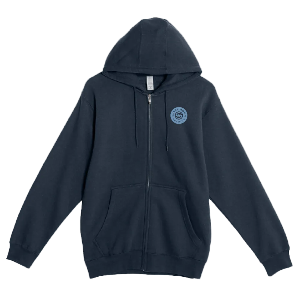 Est. 2000 Silver Moon Brewing Full Zip Hoodie | Navy